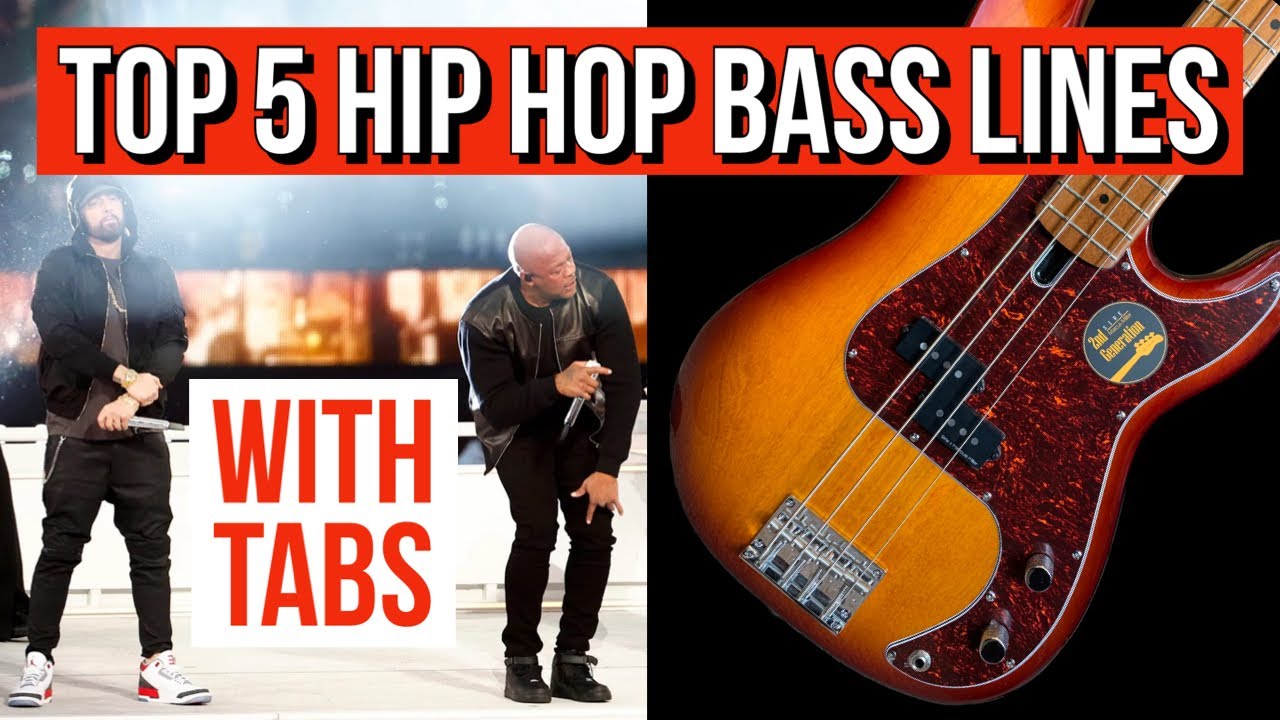 Best 5 Hip Hop Bass Lines - Playalong (with bass tabs)