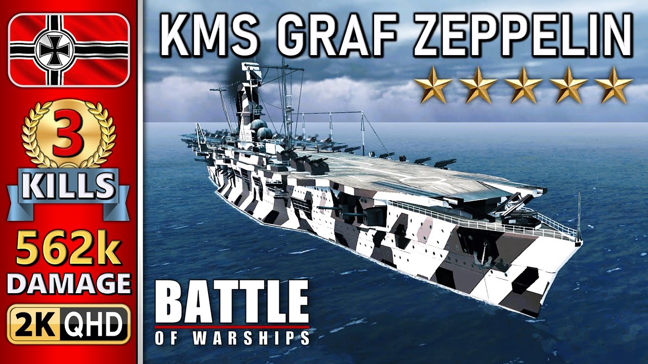 BATTLE OF WARSHIPS ⚓ GRAF ZEPPELIN : 3 KILLS - 562k DAMAGE 💥
