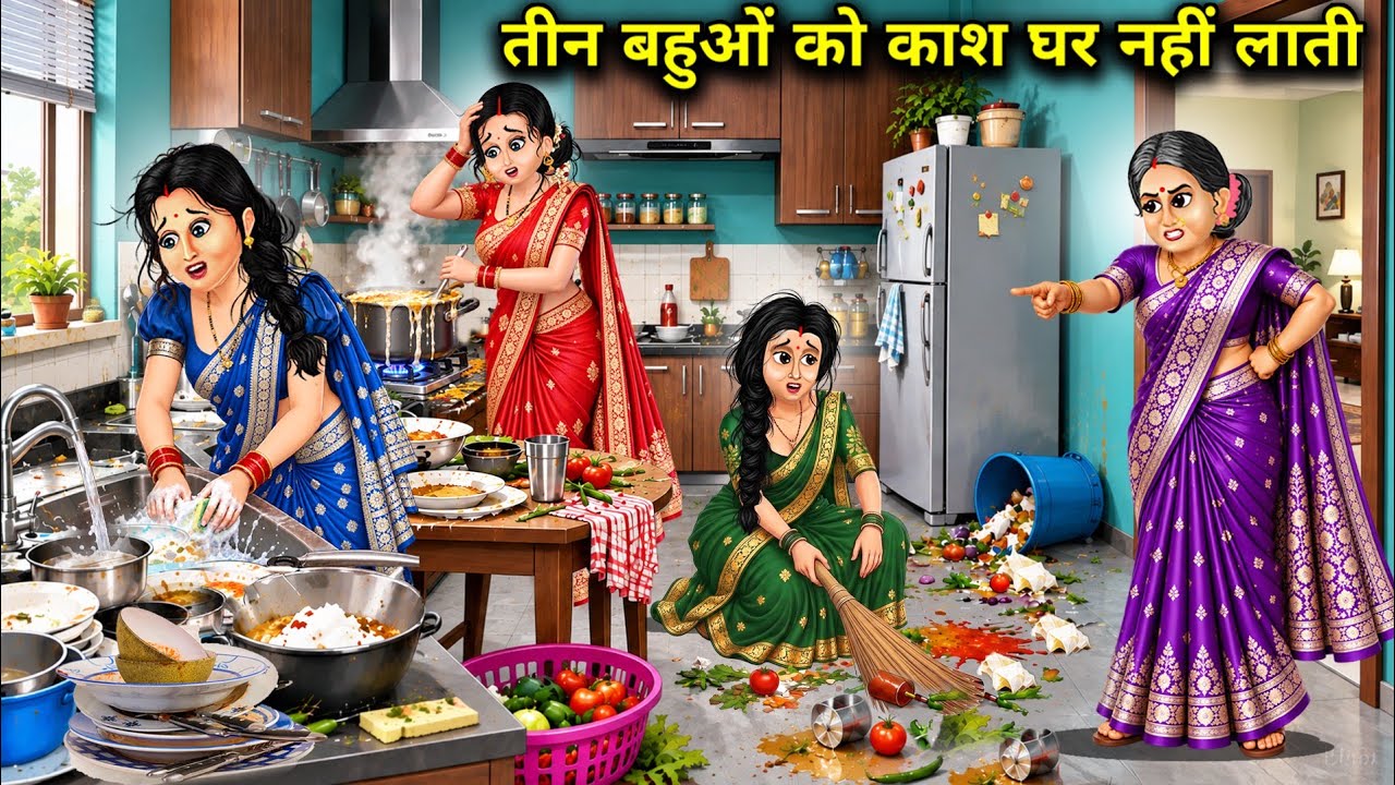 If Only I Hadn't Brought Home Those Three Daughters-in-law || Hindi Cartoon Stories || If only I ...