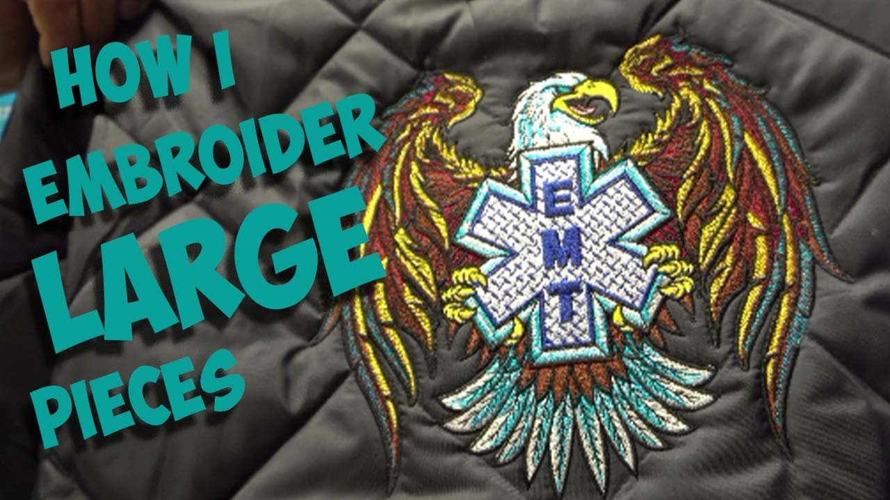 How I embroider large pieces.