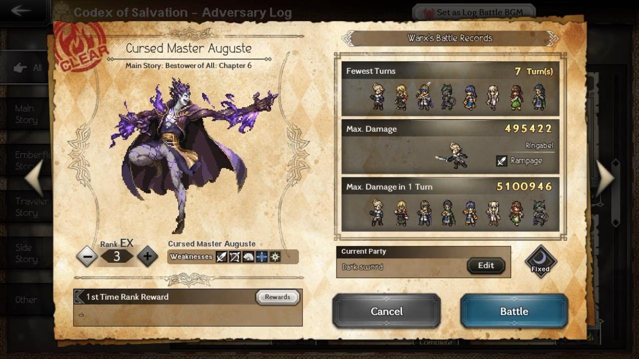 Cursed Master Auguste in 6 Turns | Octopath Traveler COTC