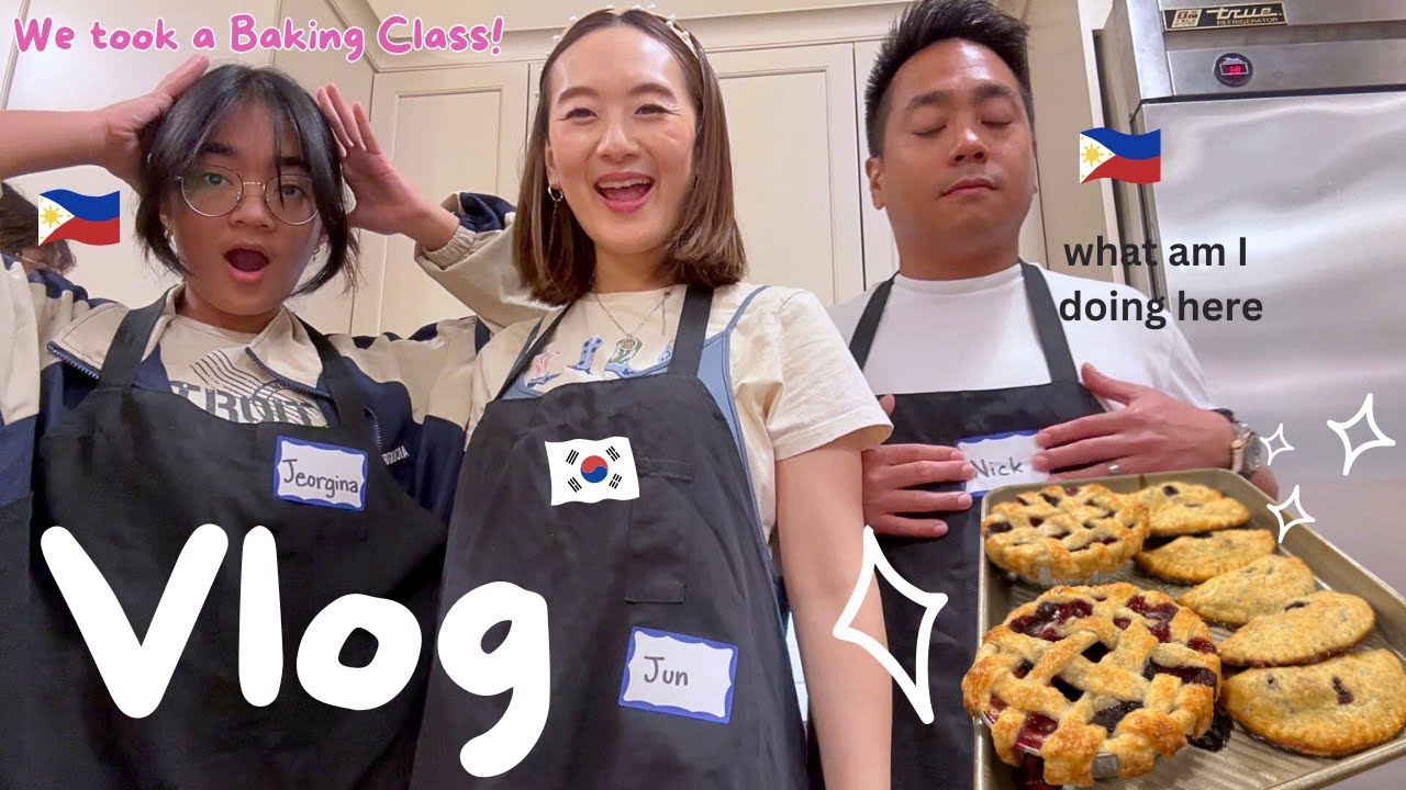 VLOG - Korean Filipino Family | Sur La Table Baking Class! 👩🏼‍🍳👨🏾‍🍳🧑‍🍳