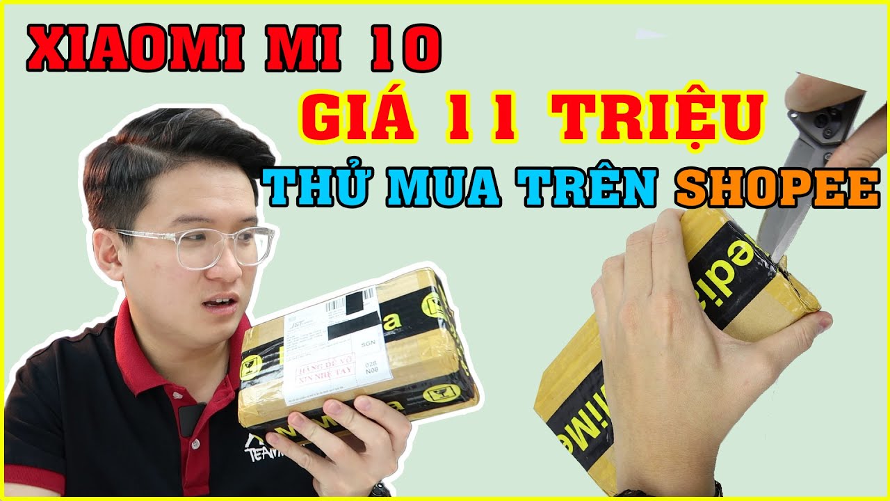 Làm Liều Mua Điện Thoại 11tr mua trên SHOPEE. Mở hộp Xiaomi Mi 10 màu HỒNG | MUA HÀNG ONLINE