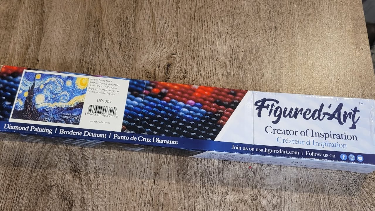 Unboxing Figured'Art Diamond painting - Starry Night