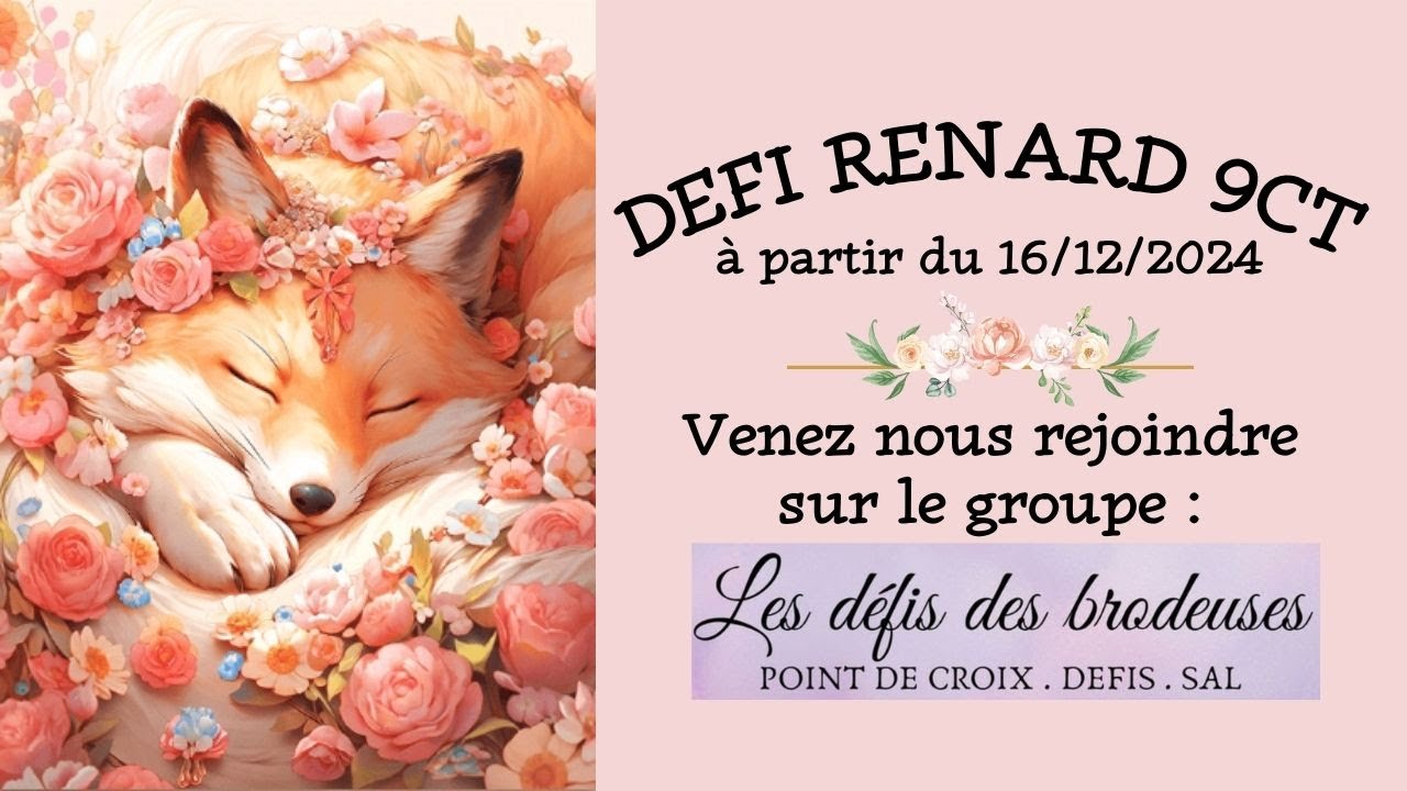 Défi renard 9CT #crossstitch #pointdecroix #dreamstitch