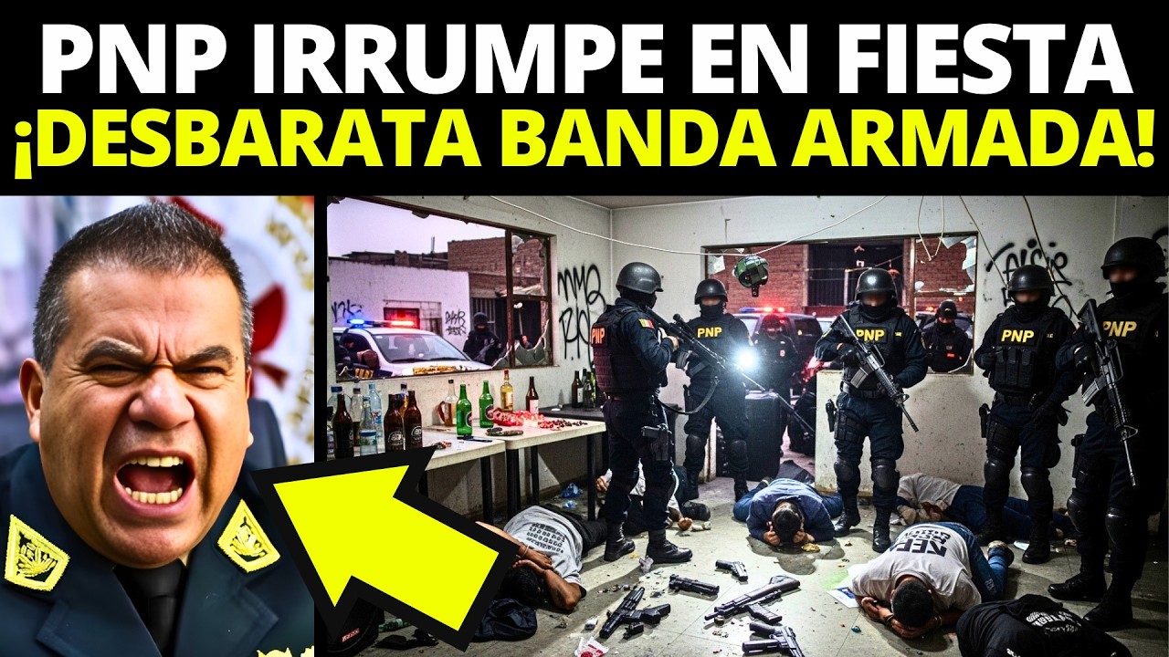💥¡CAYERON TODOS! PNP IRRUMPE EN FIESTA CLANDESTINA Y DESBARATA BANDA ARMADA SIN DAR TIEMPO A ESCAPA