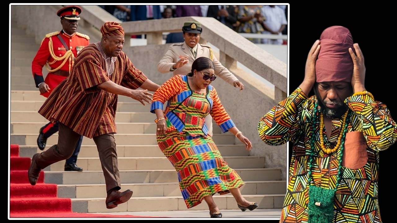 WHY MAHAMA RAN TO HOLD HIS WIFE AFTER BAGBIN TRIPPED TO FALL AT SONA