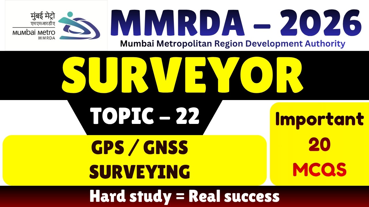 GPS / GNSS Surveying MCQS | MMRDA 2026 Surveyor | MMRDA 2026 Surveyor PDF Book | MMRDA Surveyor MCQ