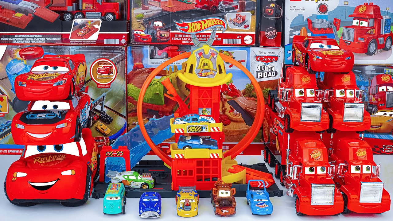 Disney Pixar Cars Unboxing Review | Disney Pixar Cars Track Set City Super Loop Fire Station