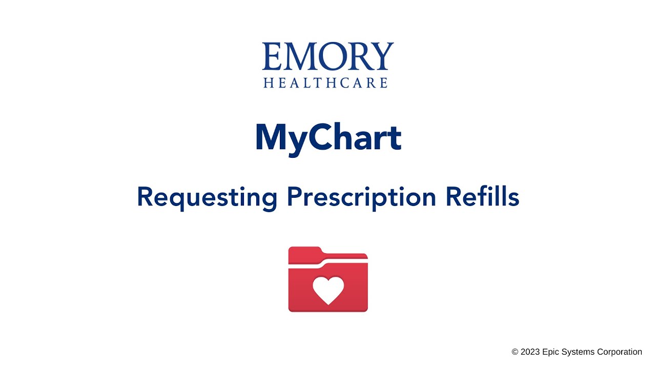 Requesting Prescription Refills in MyChart