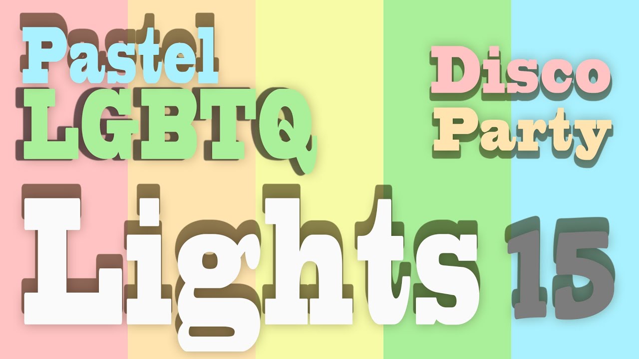 PASTEL LGBTQ  PARTY For 10 Hours - Disco And Party Lights - Flashing Lights 🔇