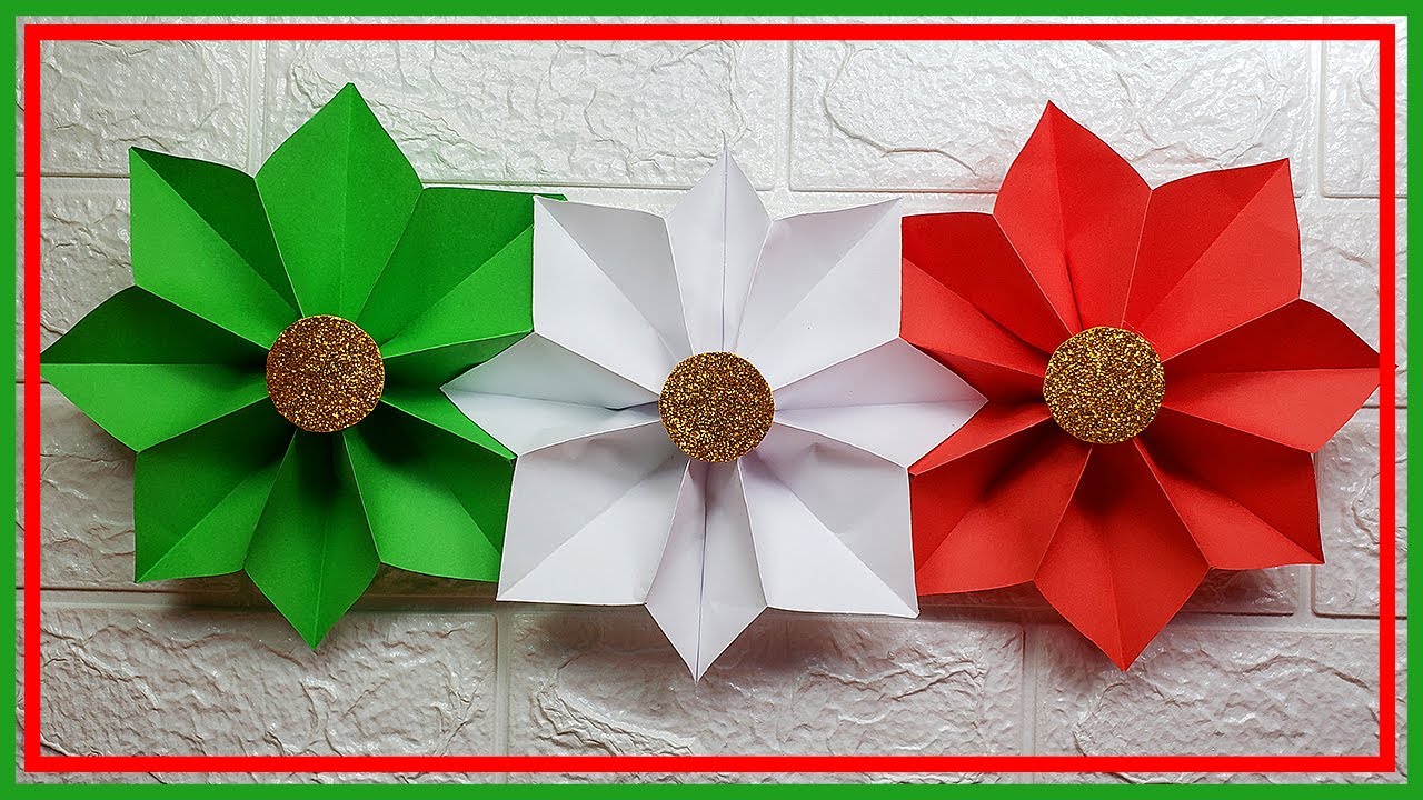 🤠 Decoraciones Fiestas Patrias de México | Flores tricolor | Manualidades para el 16 de Septiembre🤠