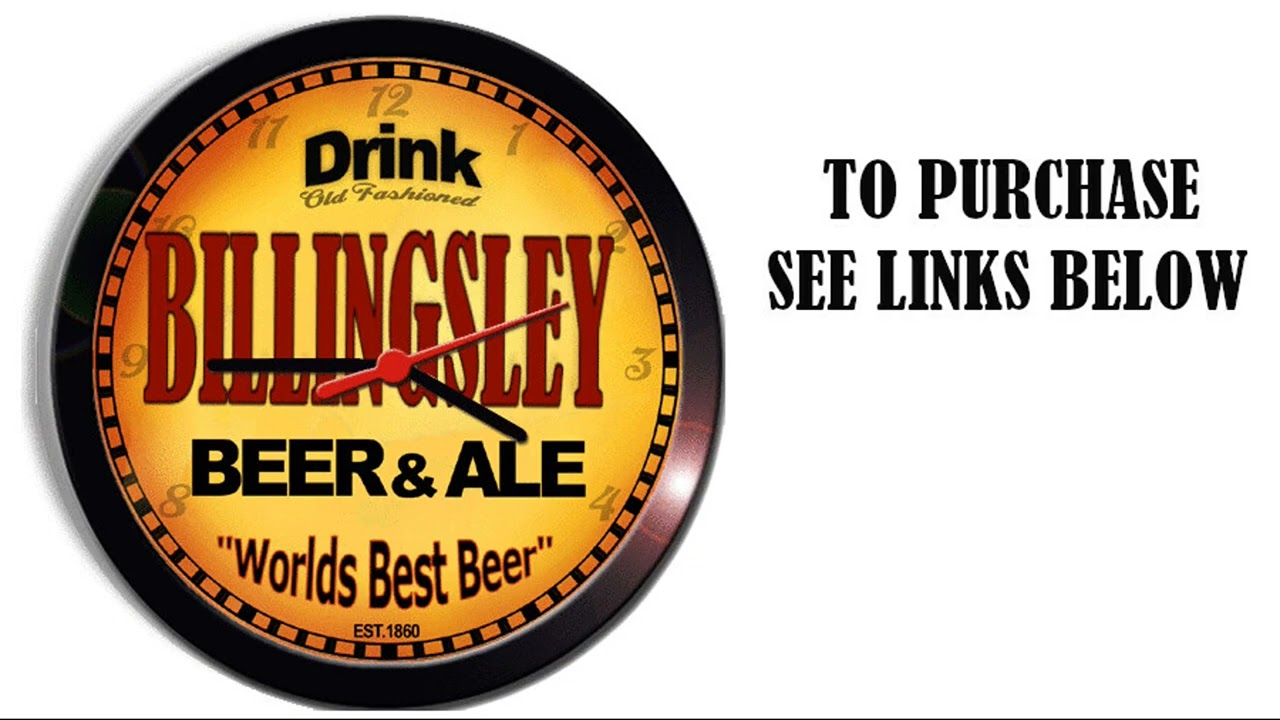 BILLINGSLEY BEER ALE WALL CLOCK