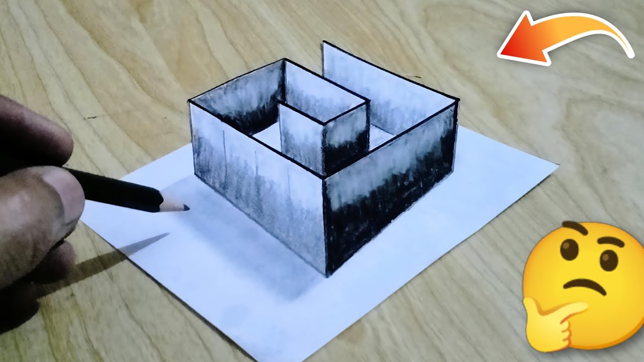 Mind-Blowing 3D Maze Illusion! 😱 | Step by Step Drawing Tutorial |#Drawing #3d
