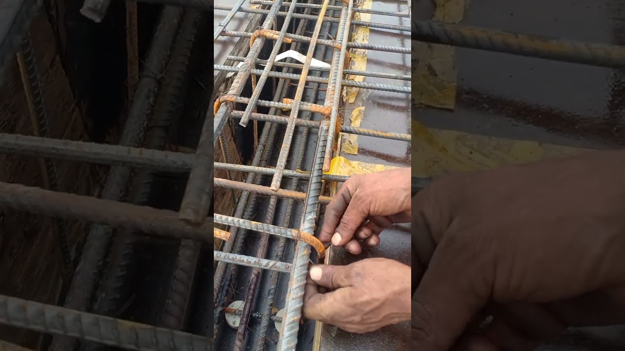 steel bar connect by binding wire #viral #building #shorts #shortvideo #construction #engineering