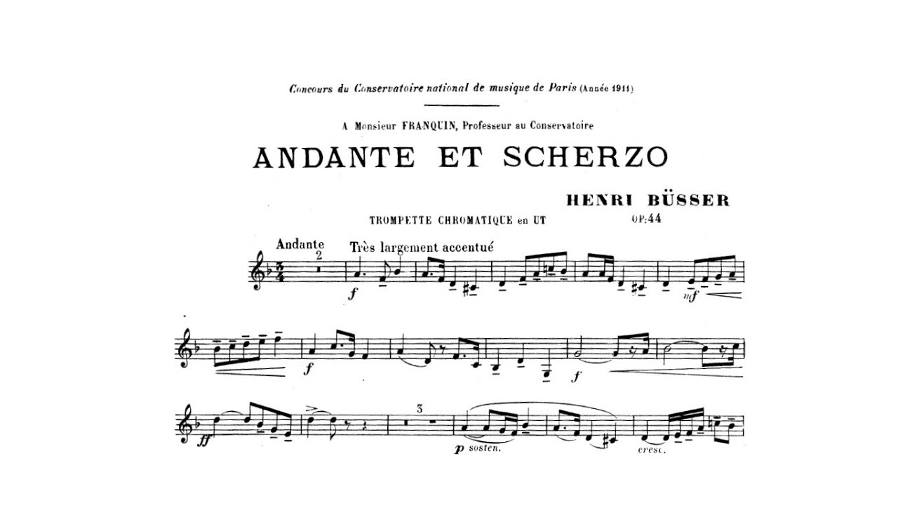 Henri Büsser: Andante et Scherzo (Paul Archibald, trumpet)