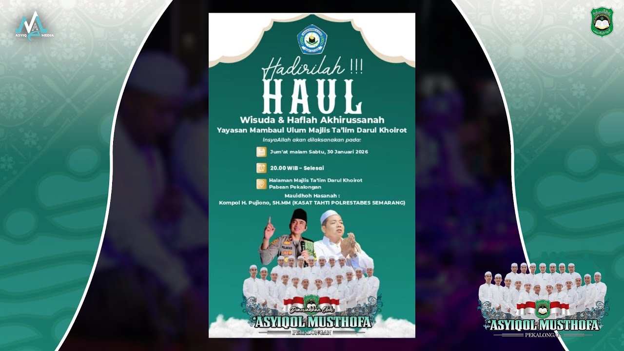 🔴 [LIVE] MT DARUL KHOIROT BERSHOLAWAT BERSAMA 'ASYIQOL MUSTHOFA PEKALONGAN