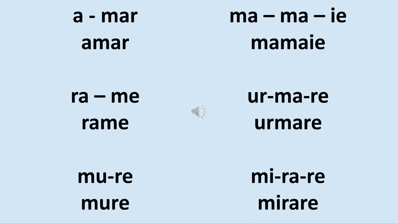 Invatam sa citim - literele A,M,I,U,R,E