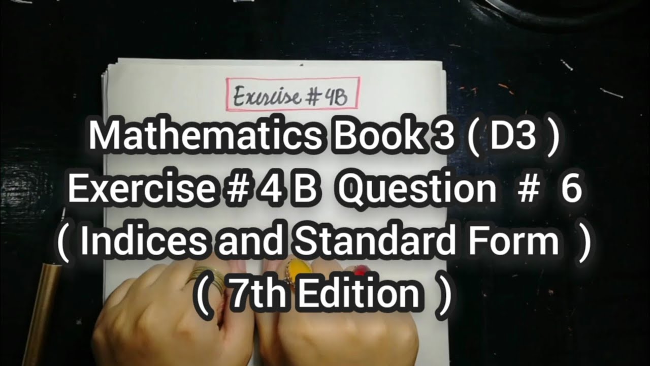 Mathematics Book 3 (D3) |  7th Edition | Exercise # 4 B | Q # 6 | Ifra Syed | in Urdu\Hindi