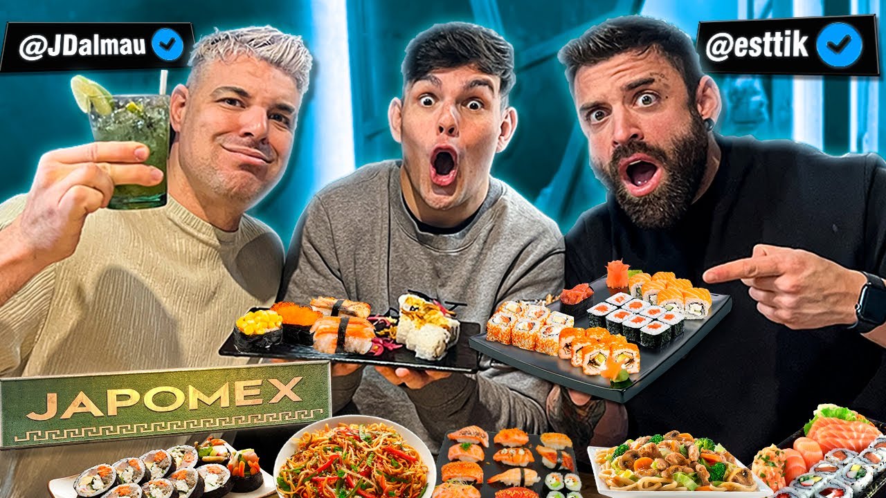 ESTTIK y JDALMAU Me INVITAN a su NUEVO RESTAURANTE!! [JAPOMEX] 🍣🌮 **Arruino el Buffet** 😈