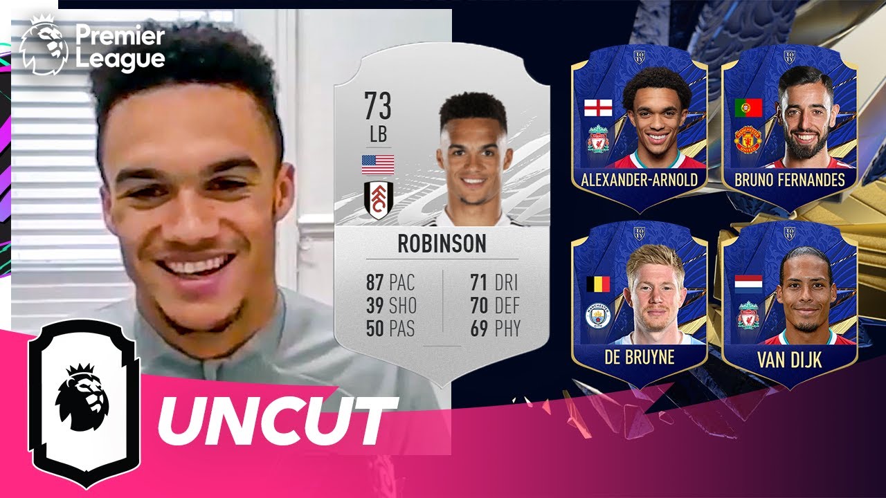 Robinson reacts to his FIFA 21 item & EA SPORTS Team of the Year ratings REVEALED | Uncut | AD