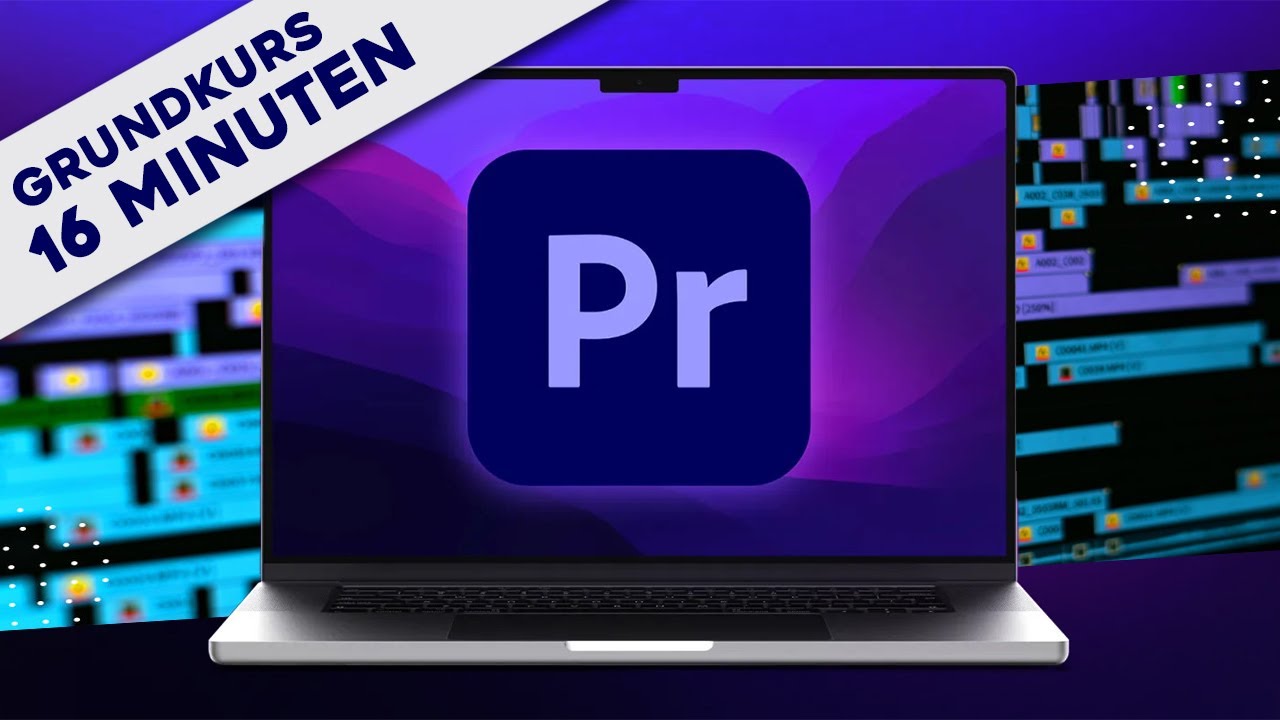 Adobe PREMIERE PRO Tutorial für Anfänger (Grundkurs in nur 16 MINUTEN)