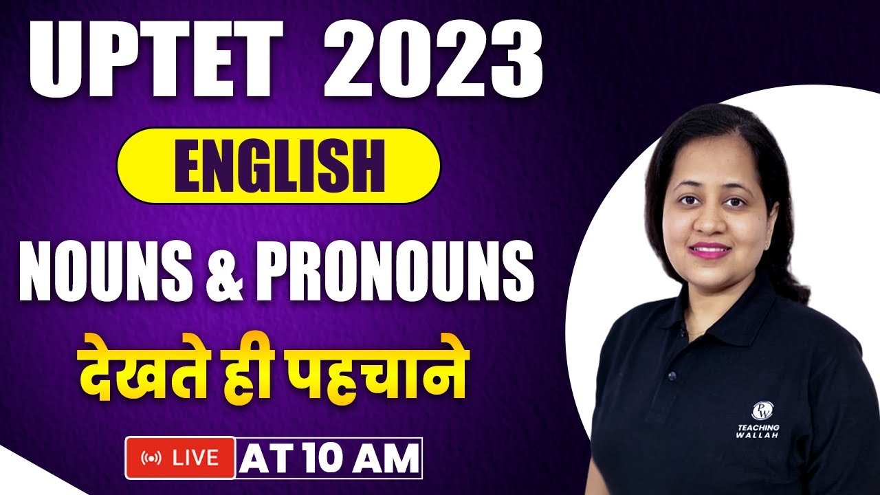 Noun and Pronoun for UPTET 2023 | English Grammar for UPTET | English by Madhvi Vyas