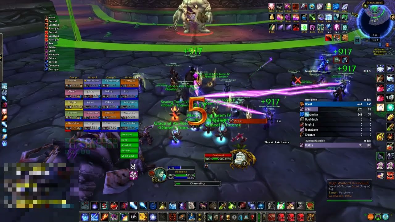 RANK #1 20K DPS! Mage healer - Patchwerk Naxxramas WoW SoD