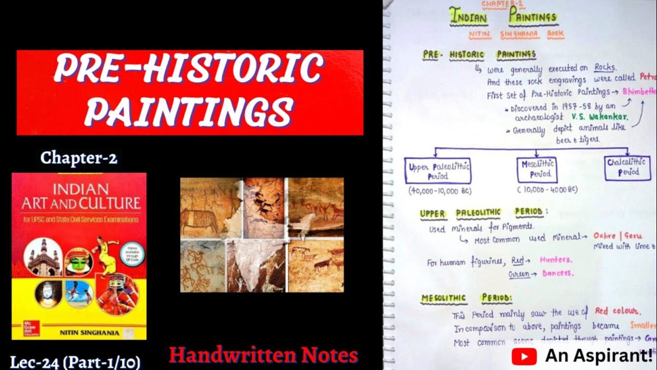 Pre Historic Paintings || Art & Culture || Lec.24 || Handwritten notes || An Aspirant !