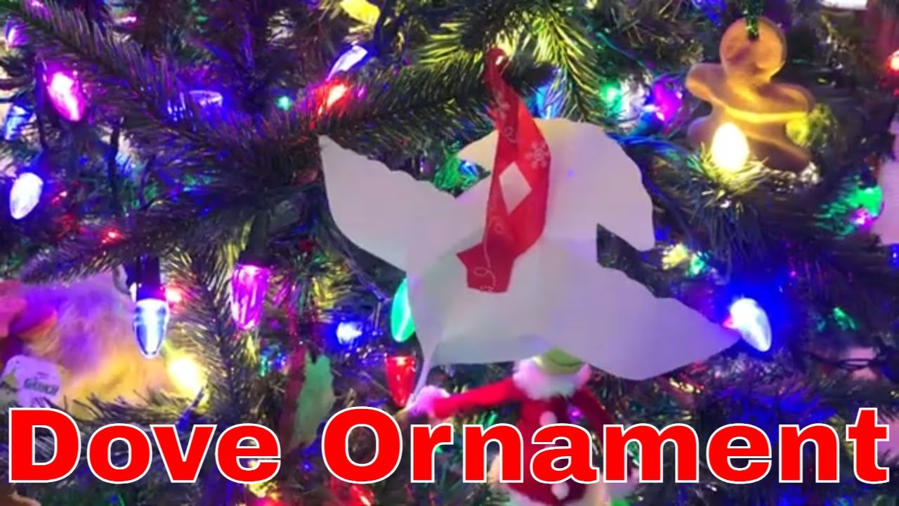 Vlogmas - Making Paper Dove Ornaments for our Christmas Tree