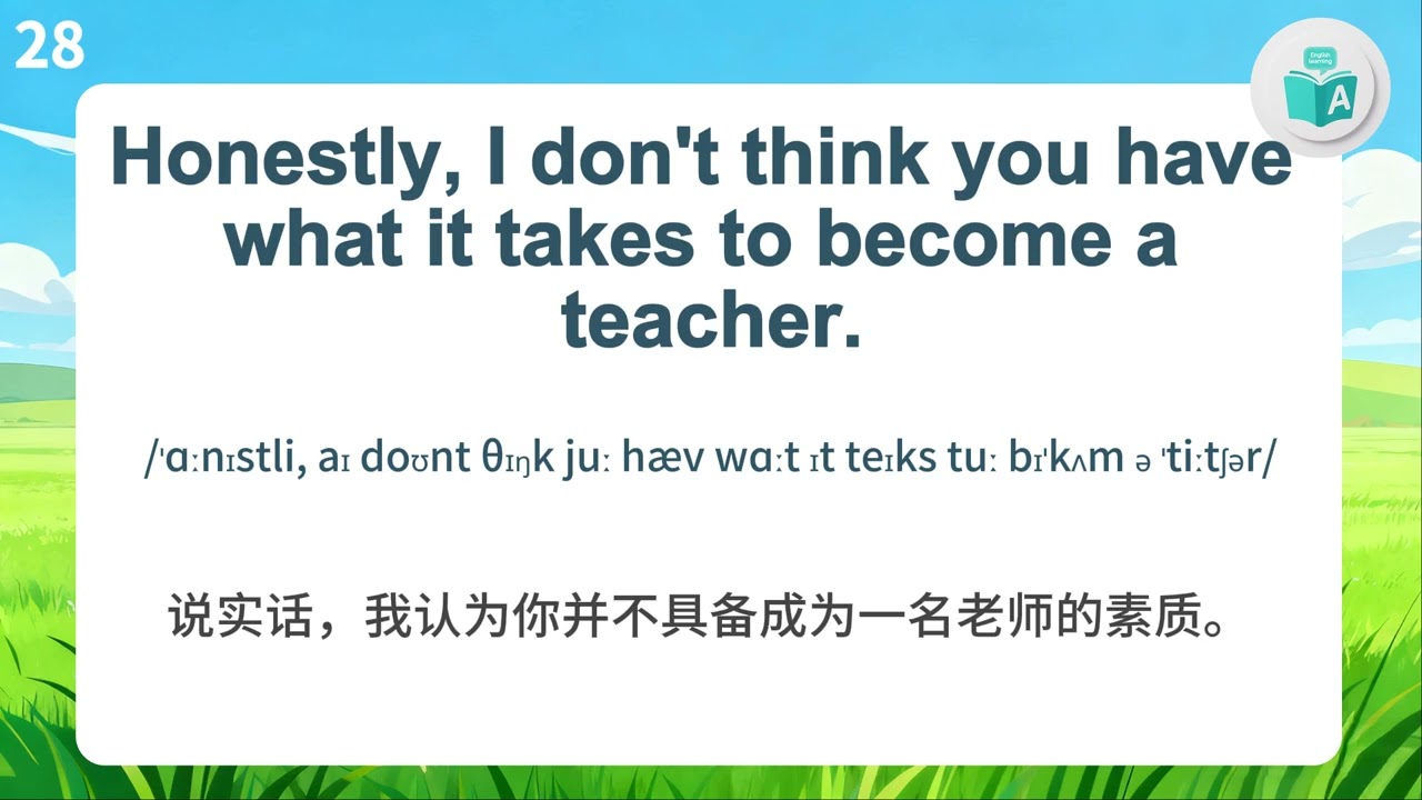 日常高频中级口语（十） 日常高频中级口语包括日常交流中的常用表达，通过学习这些常见句型，可以提升流利度，帮助更自如地进行日常对话。