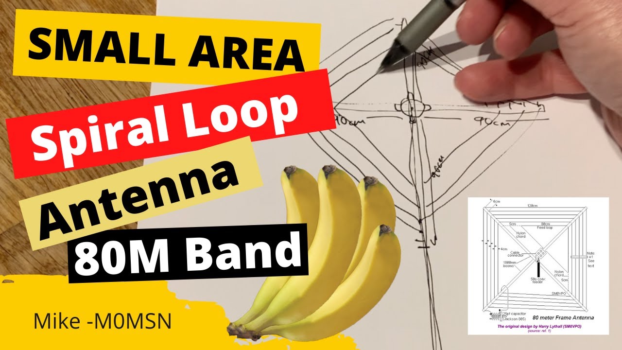 HAM RADIO: 80M Band Wire Spiral Loop - Magnetic Loop, Small Gardens,