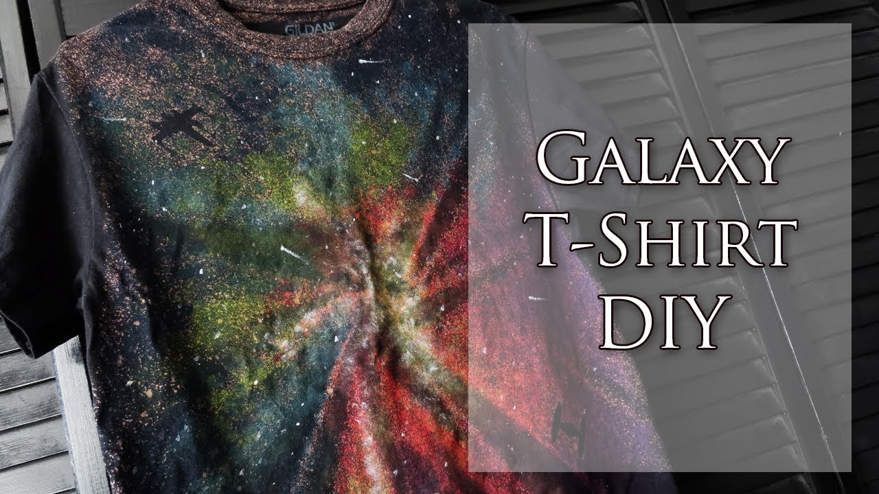 Galaxy Shirt DIY | with bleach and fabric paints