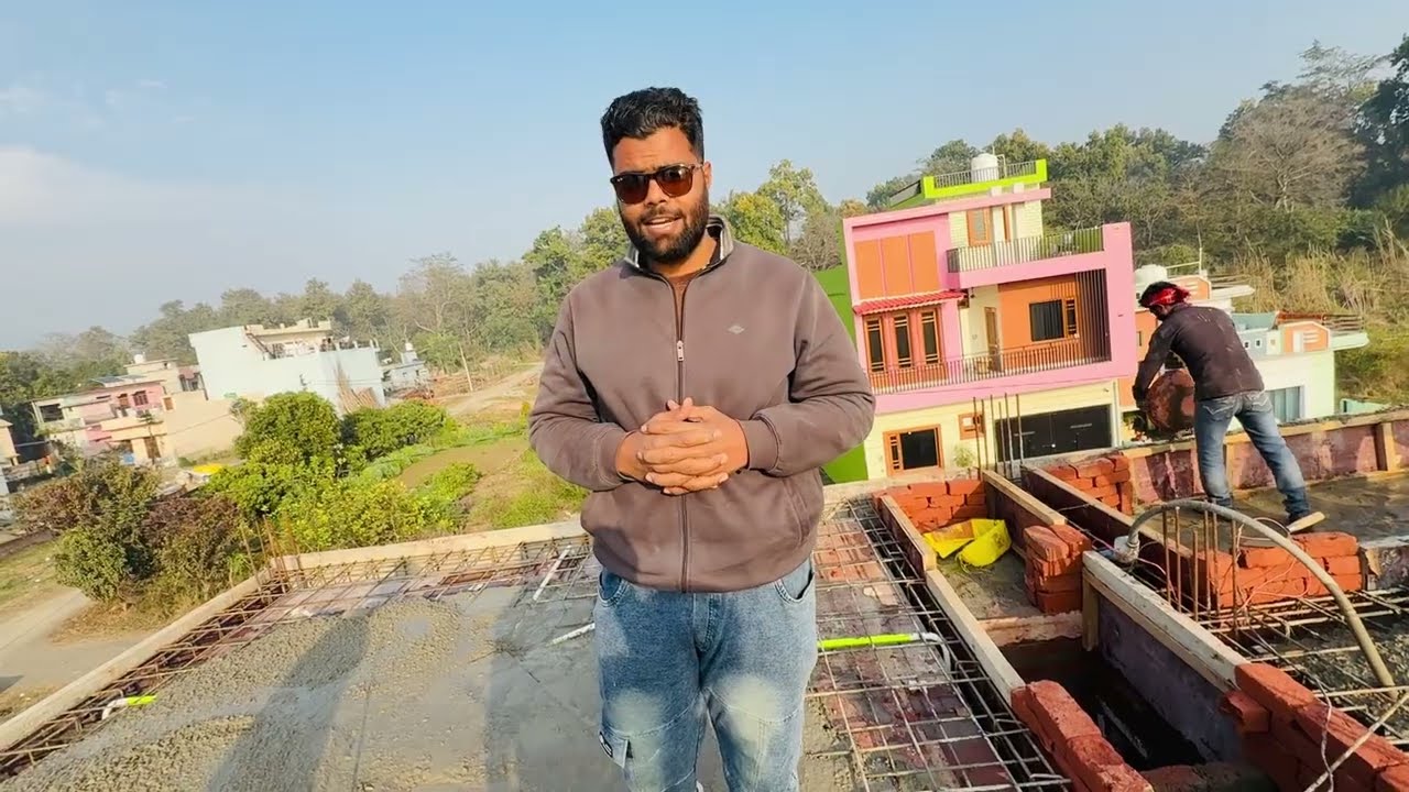First floor ￼लेंटर लास्टिंग #construction 