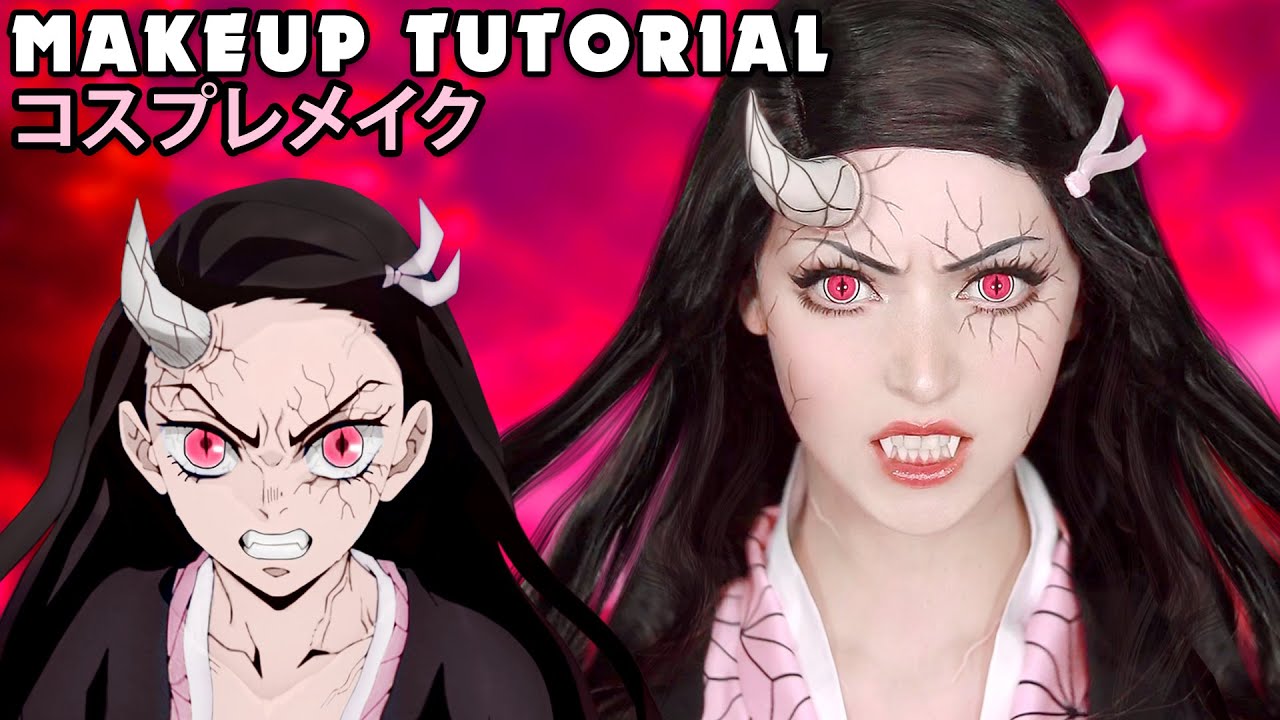 ☆ Adult Nezuko Cosplay Makeup Tutorial Demon Slayer 鬼滅の刃 竈門 ☆
