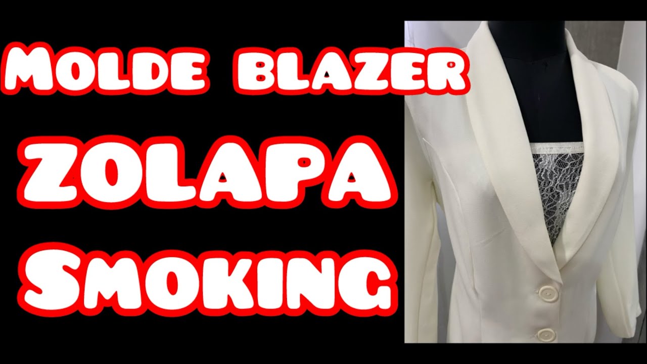🎁BLAZER CON SOLAPA ESTILO SMOKING        (  1 PARTE ) MOLDE DESDE CERO‼️‼️@Meli moda y más