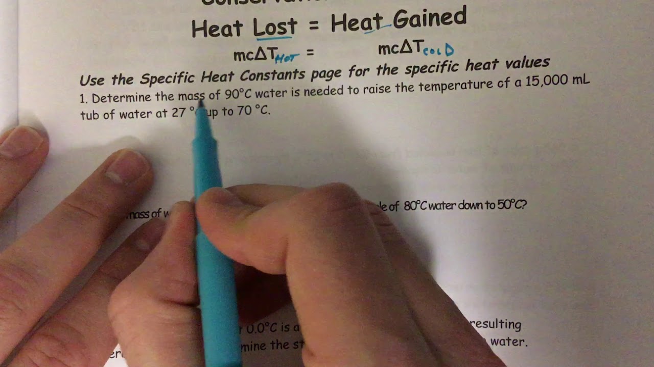 Heat Lost = Heat Gained