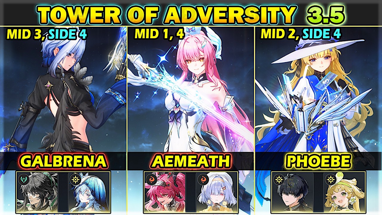 [NEW ToA] Aemeath (Mono), Phoebe, Galbrena |S0R1| 36 Crest Tower of Adversity 3.5 | Wuthering Waves