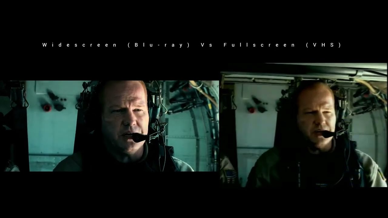 Black hawk down widescreen (Blu-ray) Vs fullscreen (VHS) 64 going down