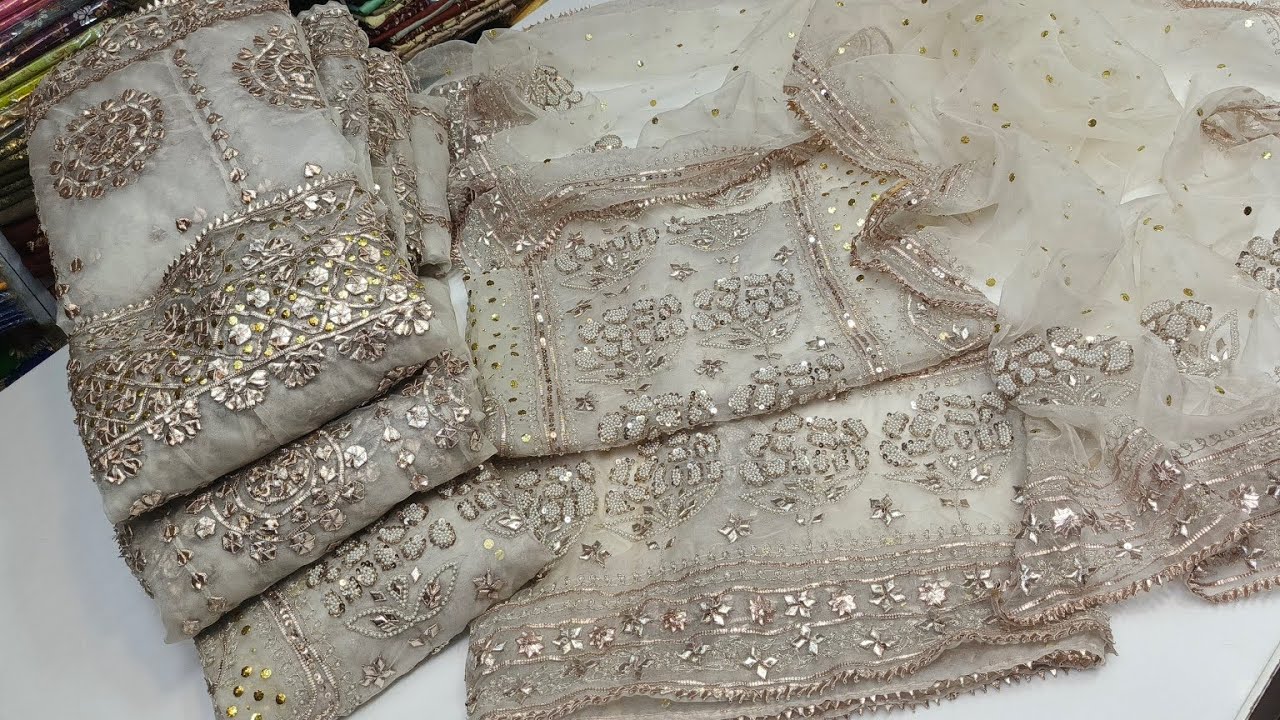 Stunning Affordable Luxury: Handcrafted Anarkali Frocks with Gotta Mukesh Kamdani& Pearl Masterpiece