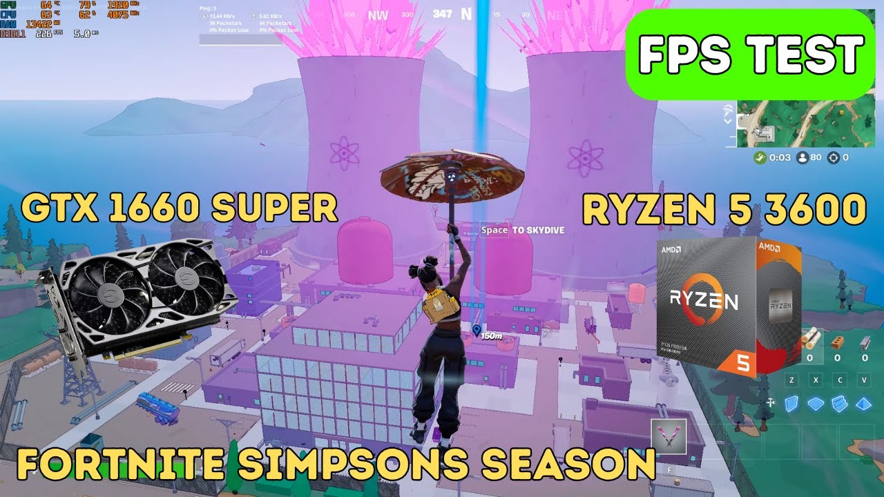 GTX 1660 Super + Ryzen 5 3600 | Fortnite Simpsons Season [Legacy Performance Mode]