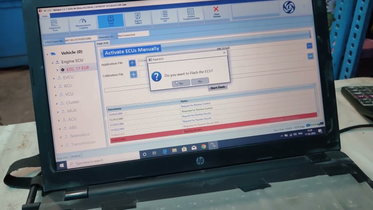 V.C 2.0 Software Se flashing || Ashok Leyland bs4 ECM flashing 