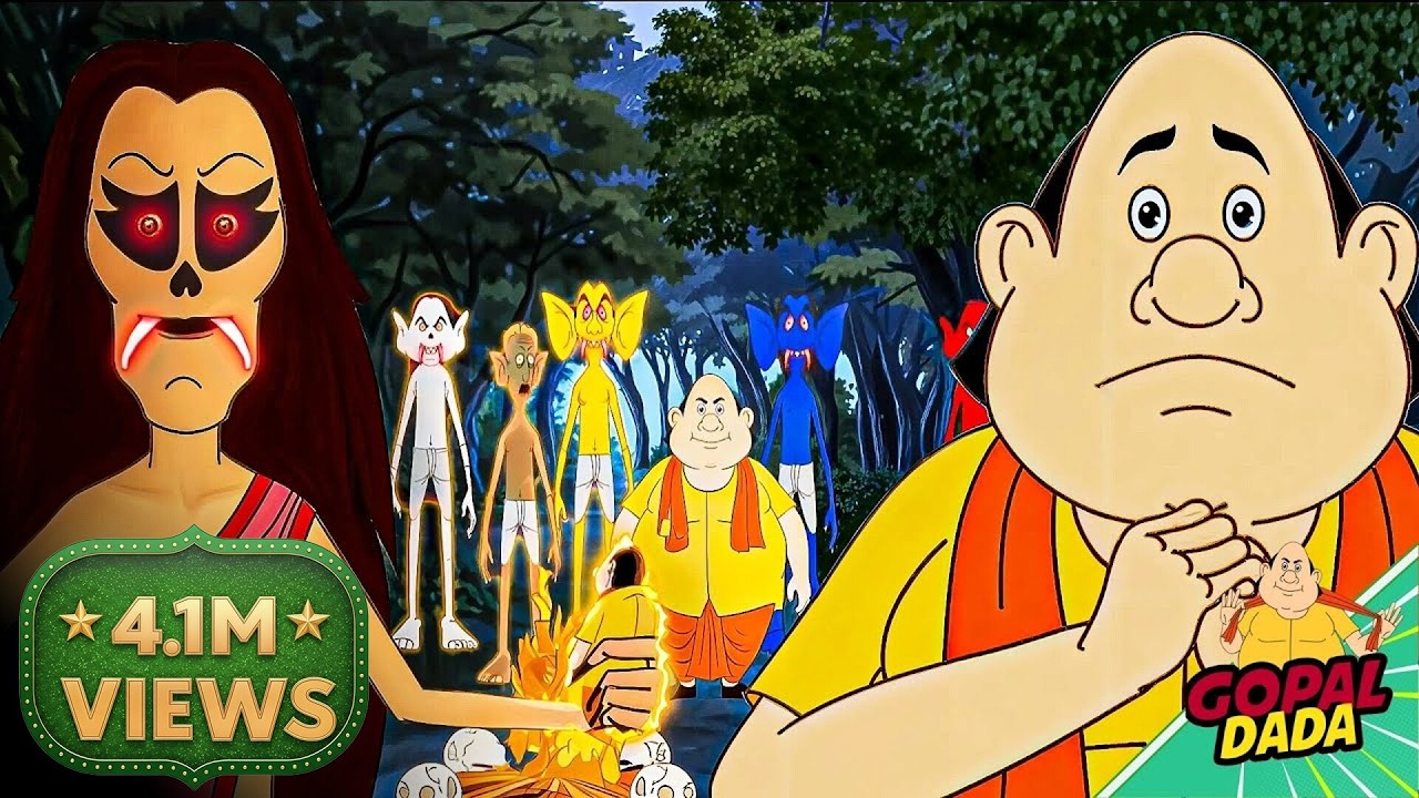 ভয়ঙ্কর পেত্নীর রাজ্যে | Lady Ghost Takes Over The Ghost Kingdom | Gopal Dada Episodes | Kids Catoon