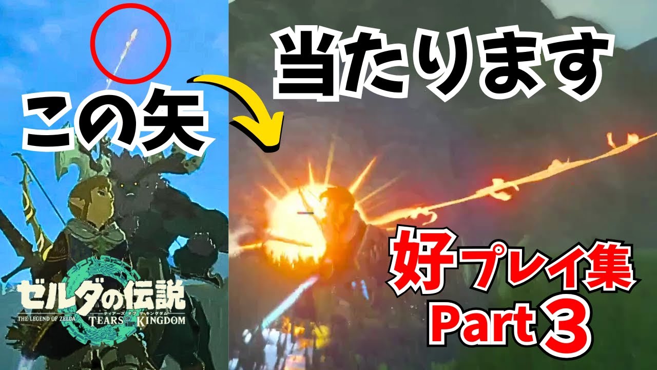 ありえない軌道を描いて命中する炎の矢【ゼルダの伝説 ティアーズ オブ ザ キングダム】【好プレイ集 Part3】