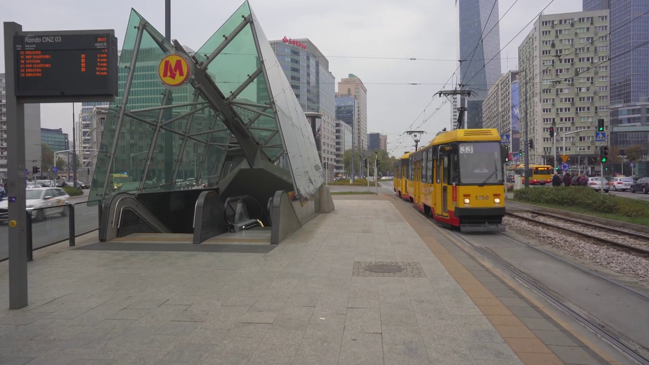Poland, Warsaw, Rondo ONZ Metro Station, 2X OTIS elevator