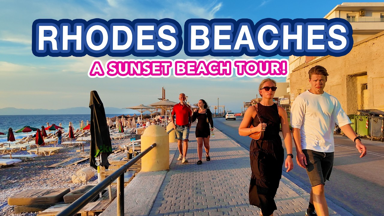 RHODES BEACHES | A sunset walk along the beaches in Rhodes Town