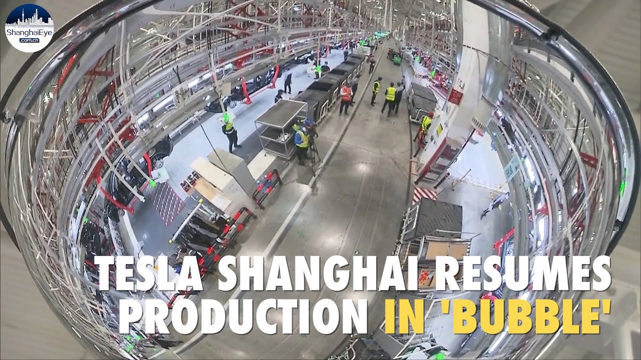 Tesla has restarted Shanghai output in closed-loop system with roughly 8,000 workers on shifts