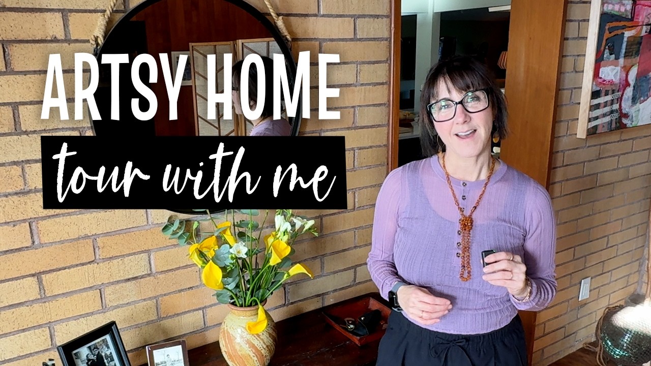WHY I HANG MY OWN ART --- around our mid century house!!