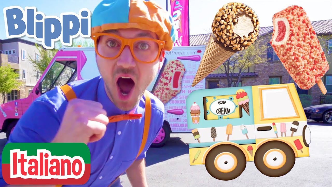 Blippi alla scoperta del camioncino dei gelati | Blippi in Italiano | Video educativi per bambini