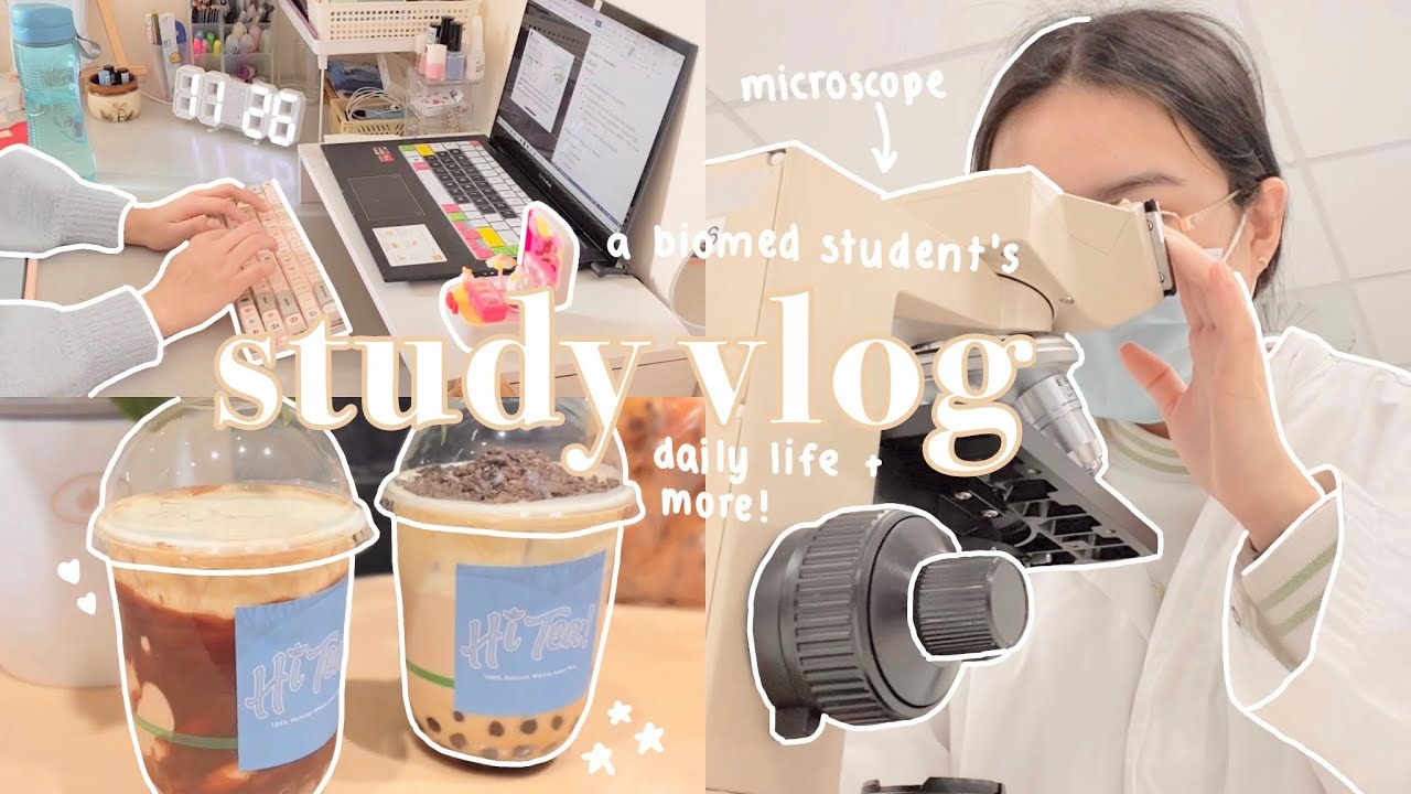 🍄 a biomed student&rsquo;s study vlog #6 🌱 | bubble tea, parasitology, chemistry